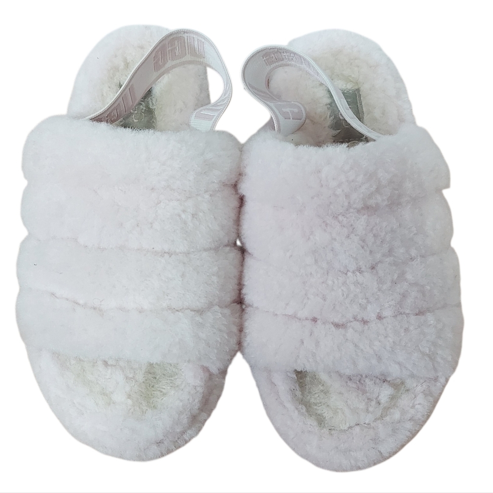 UGG Women Fluff Yeah Slide Size 5 Soft Plush Loungewear Cozy Comfort Slippers